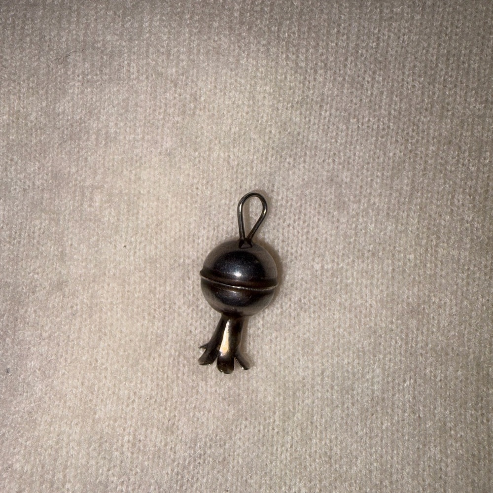 Silver squash blossom Charm